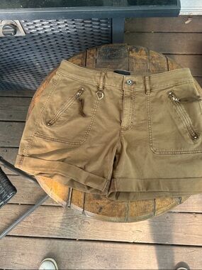 WHBM Women’s Brown Utility Cotton Shorts. New without tag